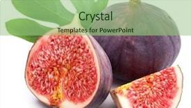  Presentation with fresh fruits salad on white - Slides with fruits figs on white background background and a seafoam green colored foreground