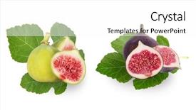  Presentation with fruits - PPT layouts enhanced with brown leather man shoes on the floor background and a tawny brown colored foreground