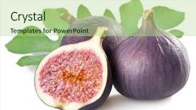  Presentation with fruits - Amazing PPT theme having fruits figs on white background backdrop and a mint green colored foreground