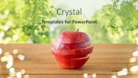  Presentation with food red - Colorful presentation theme enhanced with fruits-food-and-harvest-concept backdrop and a yellow colored foreground