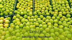  Presentation with market food - Beautiful PPT theme featuring fruits-harvest-food-and-sale backdrop and a gold colored foreground