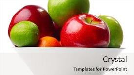  Presentation with fresh fruits salad on white - Beautiful presentation featuring fruits-in-deep-plate-over backdrop and a lemonade colored foreground