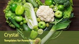  Presentation with shape heart - Theme with fruits in shape of heart background and a tawny brown colored foreground