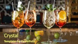  Presentation with bar - Amazing presentation theme having fruits in the bar backdrop and a tawny brown colored foreground