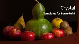  Presentation with fruits - Amazing slide set having fruits-on-a-dark-background backdrop and a black colored foreground