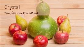  Presentation with fruits - Amazing PPT layouts having fruits-on-wooden-table-studio backdrop and a lemonade colored foreground