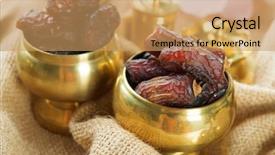  Presentation with date palm - Colorful presentation enhanced with icon graph interface diagram marketing backdrop and a  colored foreground.