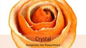  Presentation with dry fruits - Slide set enhanced with fruits peels - decorative rose from dry orange background and a  colored foreground