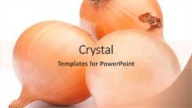  Presentation with gold food white - Presentation theme featuring fruits peels - gold onion vegetable bulbs background and a  colored foreground