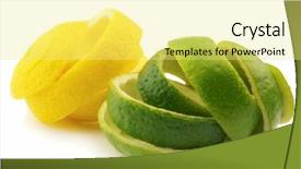  Presentation with lemon lime - Amazing PPT theme having fruits peels - lemon and lime backdrop and a blonde colored foreground