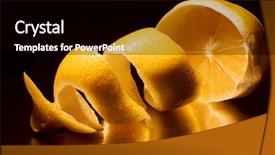  Presentation with lemon - Presentation theme consisting of fruits peels - lemon background and a black colored foreground