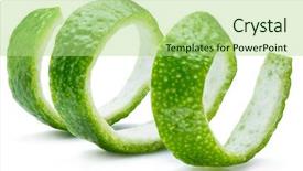  Presentation with lime - PPT theme featuring fruits peels - lime fruit peel isolated background and a mint green colored foreground