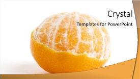  Presentation with orange - PPT theme having fruits peels - partly peeled orange background and a white colored foreground