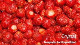  Presentation with strawberries - Colorful theme enhanced with fruits peels - red peeled strawberries tasty background backdrop and a  colored foreground