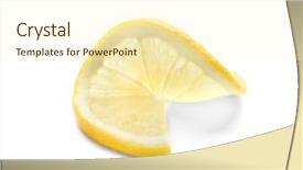  Presentation with lemon - Amazing PPT theme having fruits peels - slice of fresh ripe lemon backdrop and a cream colored foreground