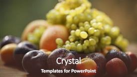  Presentation with free work life balance - Presentation theme with fruits selective focus on nearest background and a  colored foreground