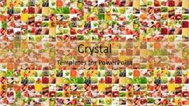  Presentation with healthy nutrition - Slides featuring fruits vegetable collage healthy nutrition concept background and a gold colored foreground