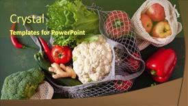  Presentation with plastic waste - Slide deck consisting of fruits-vegetables-in-reusable-mesh background and a tawny brown colored foreground