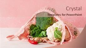  Presentation with plastic waste - Slide deck enhanced with fruits-vegetables-in-reusable-mesh background and a lemonade colored foreground