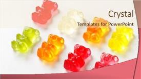  Presentation with animal - Slide deck with animal selection - fruity gummy bears background and a sky blue colored foreground