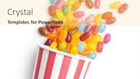  Presentation with jelly - Presentation theme having fruity-jellybeans-tasty-colorful-jelly background and a blonde colored foreground