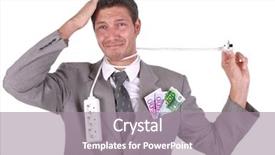  Presentation with energy conservation and recycle - Amazing presentation theme having frustrated about the energy cost backdrop and a gray colored foreground