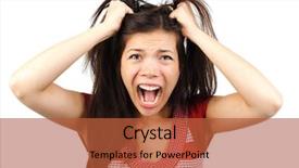  Presentation with angry - Theme having frustrated and angry mad woman background and a red colored foreground