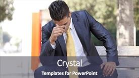  Presentation with cigar - Audience pleasing presentation consisting of frustrated businessman smoking a cigar to relax backdrop and a tawny brown colored foreground