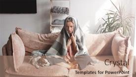  Presentation with woman sad - PPT theme with frustrated-sad-middle-aged-woman background and a  colored foreground