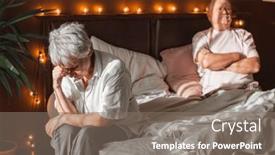  Presentation with relationship - Presentation consisting of frustrated-senior-woman-sitting background and a  colored foreground