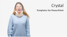  Presentation with neck 3d - Amazing slide set having frustrated unpleasant gesture annoying work backdrop and a  colored foreground