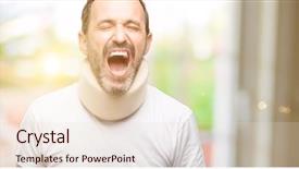  Presentation with head and neck nerves - PPT theme enhanced with frustrated unpleasant gesture annoying work background and a lemonade colored foreground