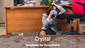  Presentation with stress management for military - Cool new slide deck with frustrated woman - businesswoman under stress working backdrop and a tawny brown colored foreground