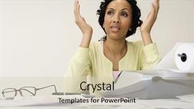  Presentation with safety home inspections - Colorful theme enhanced with frustrated woman with expense receipt backdrop and a soft green colored foreground