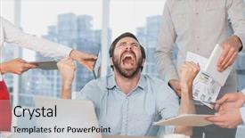  Presentation with abstract digital business interface - Beautiful PPT layouts featuring frustration - digital composite of frustrated business backdrop and a lemonade colored foreground