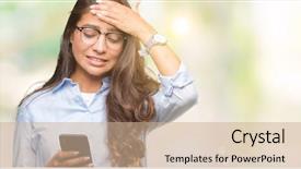  Presentation with arab - Amazing PPT layouts having frustration - young beautiful arab woman texting backdrop and a coral colored foreground