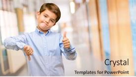  Presentation with decision - Slide set consisting of frustration at school corridor background and a lemonade colored foreground