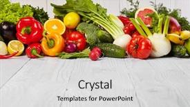  Presentation with fruit and vegetable packaging - Theme consisting of frutas - fruit and vegetable borders background and a light gray colored foreground