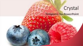  Presentation with blueberry - Audience pleasing presentation consisting of frutas - raspberry strawberry and blueberry isolated backdrop and a lemonade colored foreground