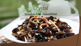  Presentation with fungus - Slide deck consisting of fry-black-fungus background and a seafoam green colored foreground