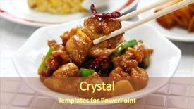  Presentation with fried chicken - PPT layouts featuring fry s food - general tso s chicken fried background and a red colored foreground