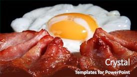  Presentation with two wheeler - Audience pleasing presentation consisting of frying egg and two bacon backdrop and a tawny brown colored foreground