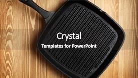  Presentation with sports table tennis two ping - Beautiful PPT theme featuring frying pan on wooden table background view from above backdrop and a dark gray colored foreground