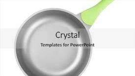  Presentation with risk management top view - Presentation design with frying pan or skillet top background and a light gray colored foreground