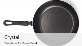  Presentation with frying - Cool new presentation theme with frying pan view from above backdrop and a white colored foreground