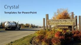  Presentation with america canada - Cool new PPT theme with ft-mcmurray-canada-oct-2 backdrop and a light blue colored foreground