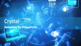  Presentation with transfer - Cool new PPT layouts with ftp - file transfer background against blue backdrop and a teal colored foreground