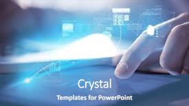  Presentation with transfer - Slide deck with ftp - file transfer background against businessman background and a teal colored foreground