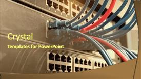  Presentation with information technology - Theme consisting of ftp - information technology computer network telecommunication background and a tawny brown colored foreground