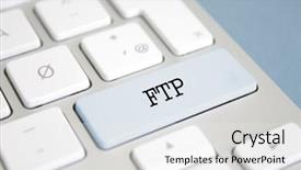  Presentation with autobiography biography written in search - Amazing slides having ftp written on a keyboard backdrop and a white colored foreground